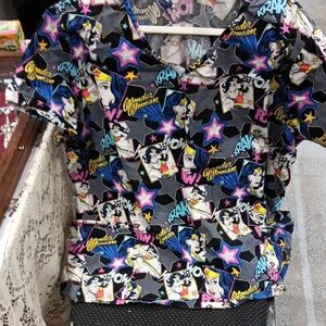 DC Comics Wonder Woman Graphic Blouse - Black and Multicolor